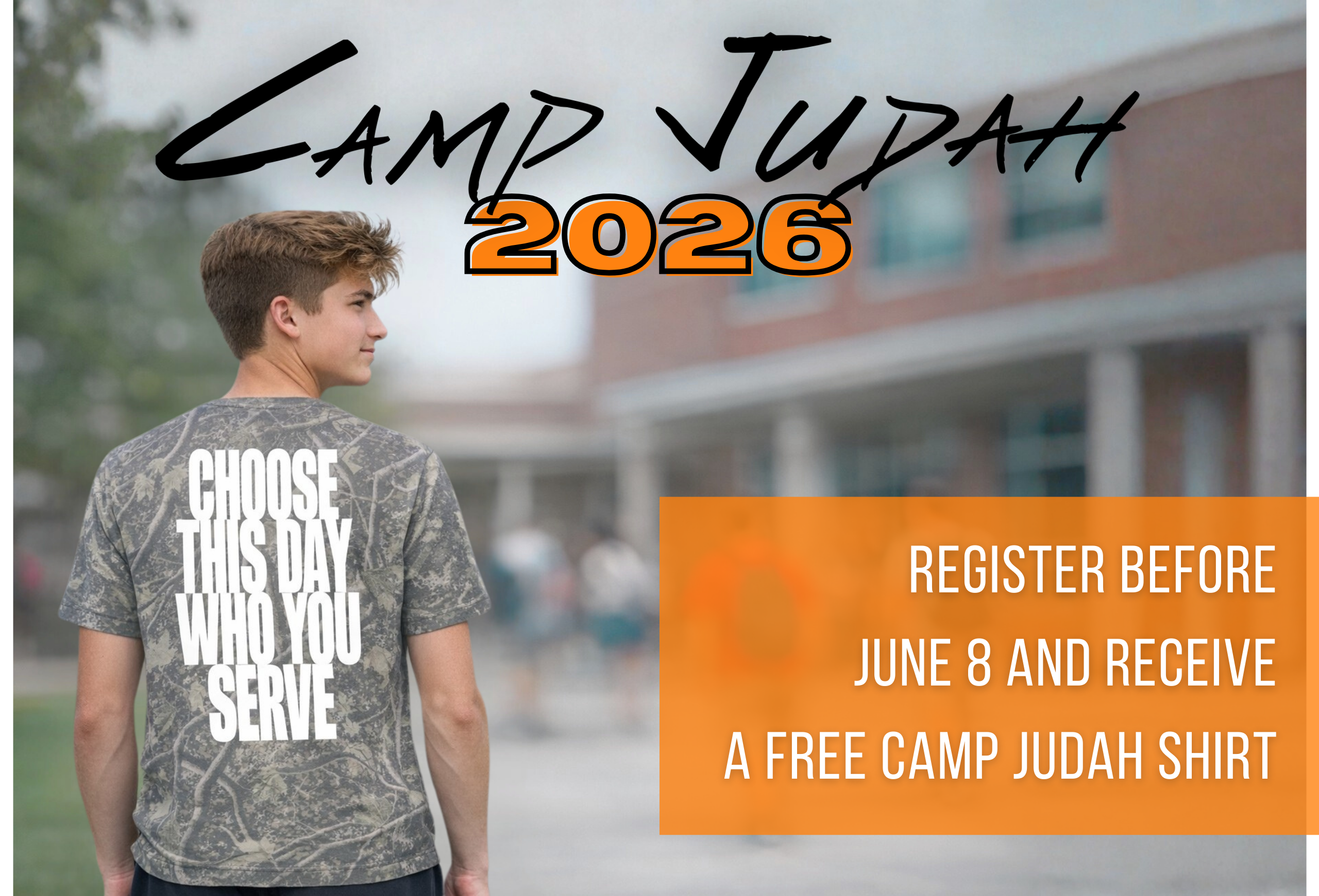 Camp Judah 2026 registration open - Register before June 8 to receive a free shirt.